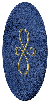 DG5000-601-GD-SH-BL Gold Scroll Shimmer Blue